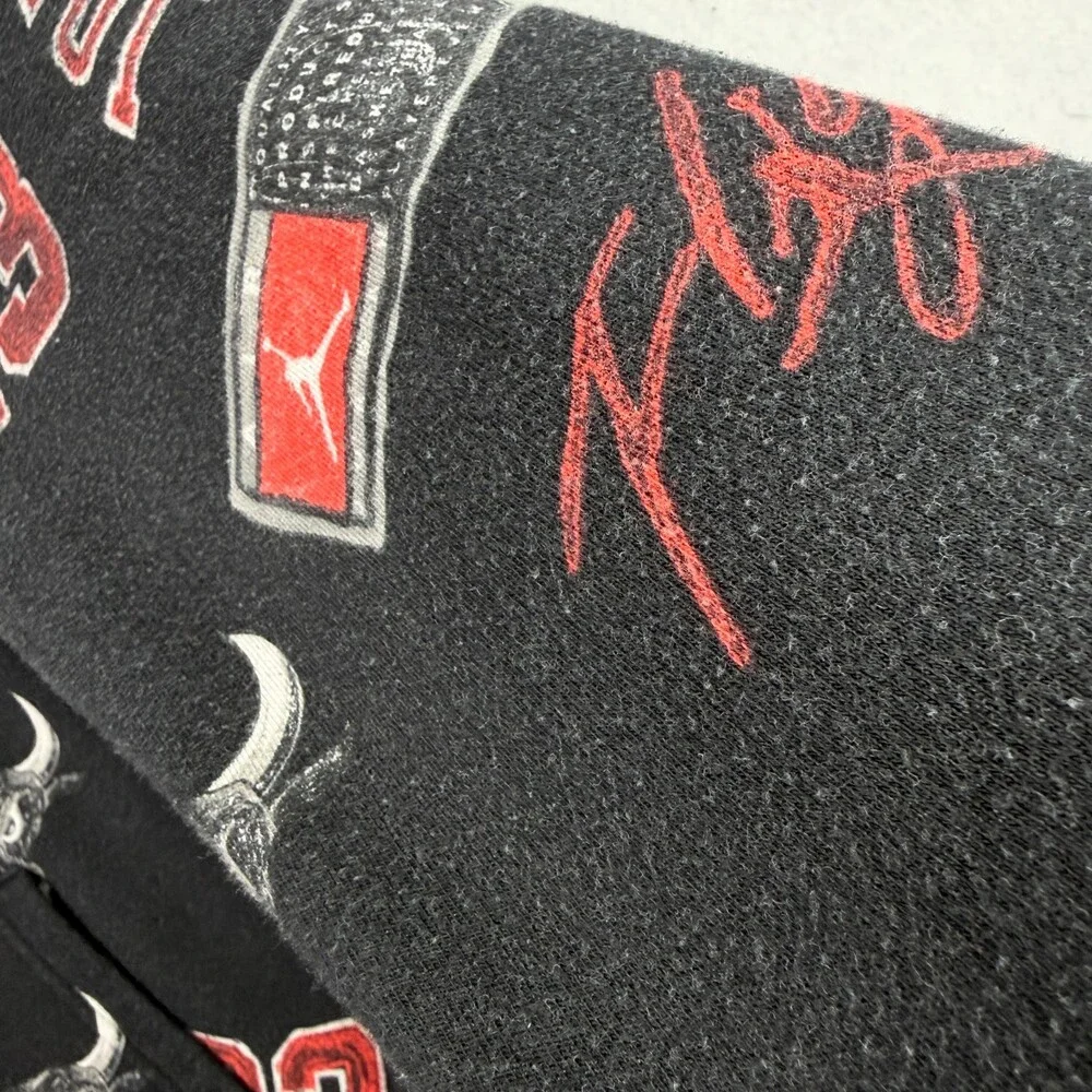 Air Jordan All Over Print Hoodie Youth XL Black Flight 23 Bulls Jumpman